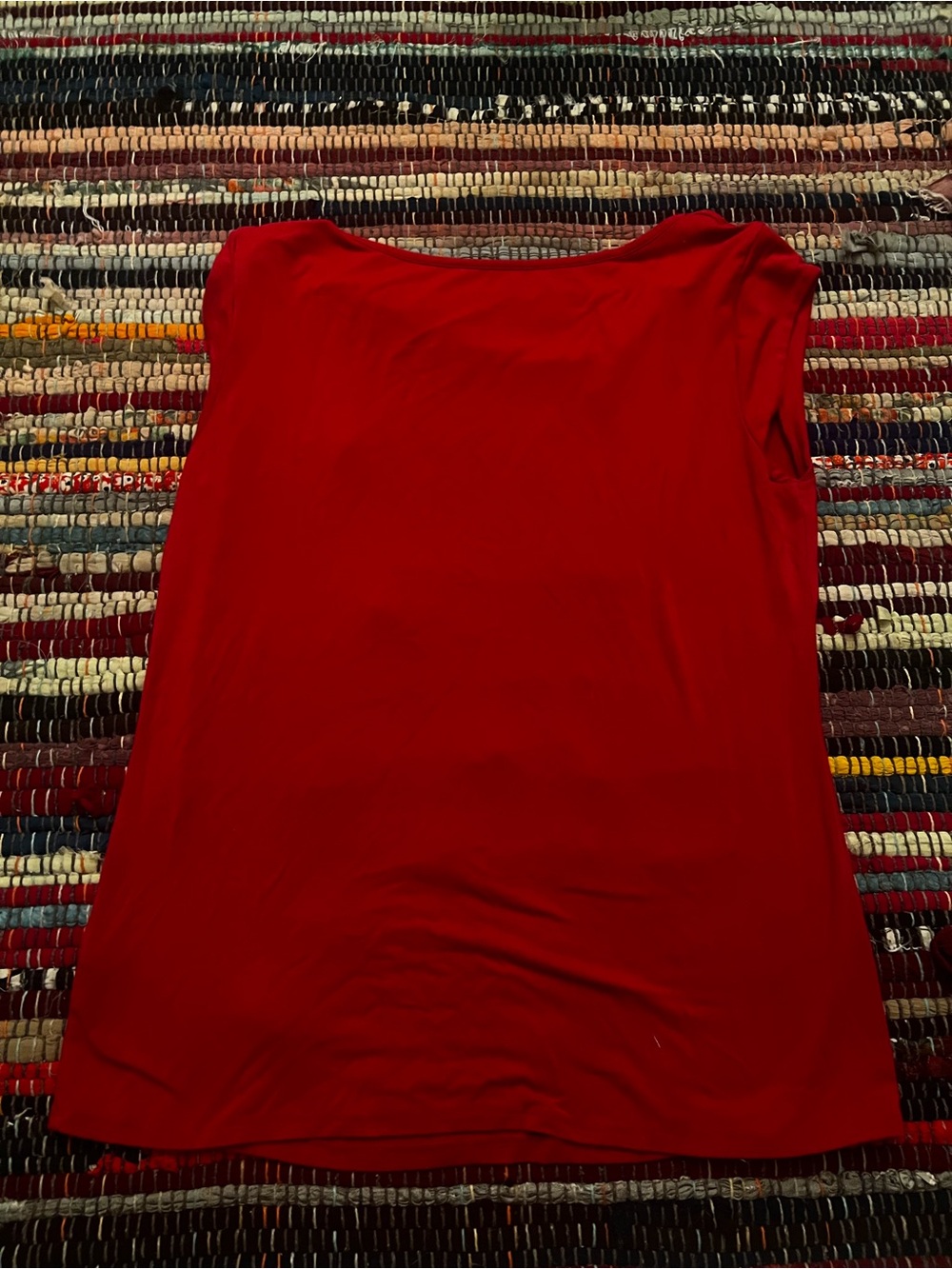 Red Draped Top - Picture 2 of 3
